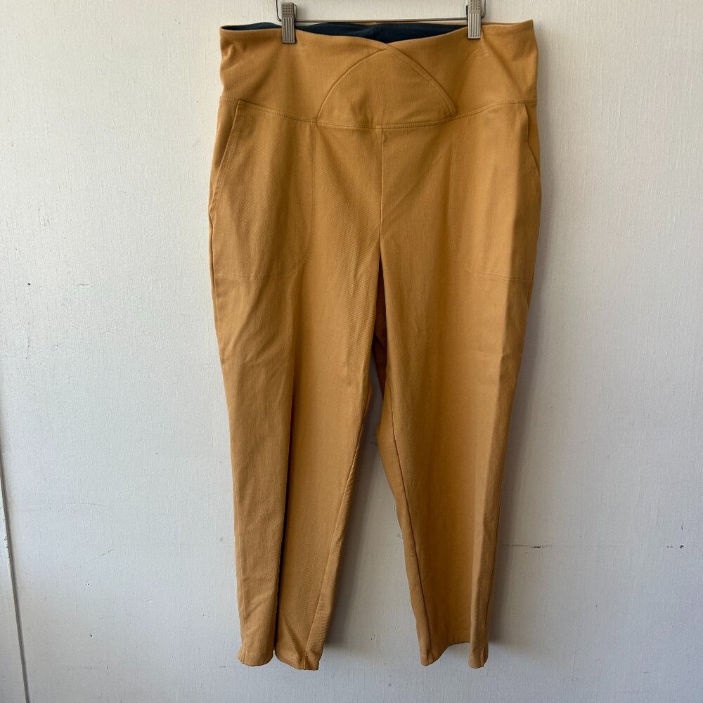 Women With Control Pull On‎ Pants Womens L Tall Mustard